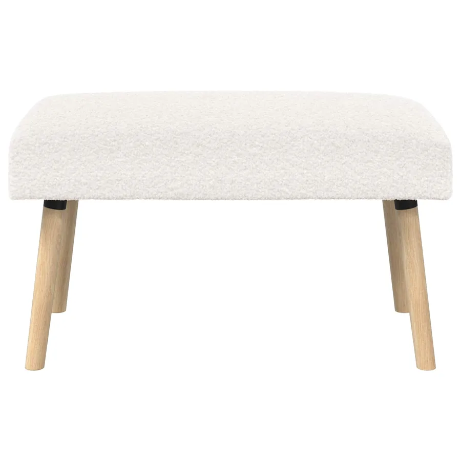 banc Uni Crème 80 x 40 x 46 cm Bouclé - 5