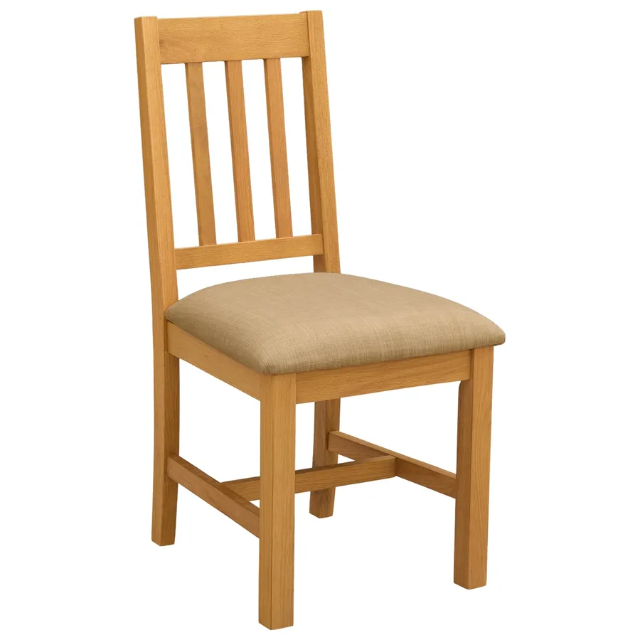 Chaise de salle à manger VENLO 2 pcs Bois de chêne massif Beige - 2
