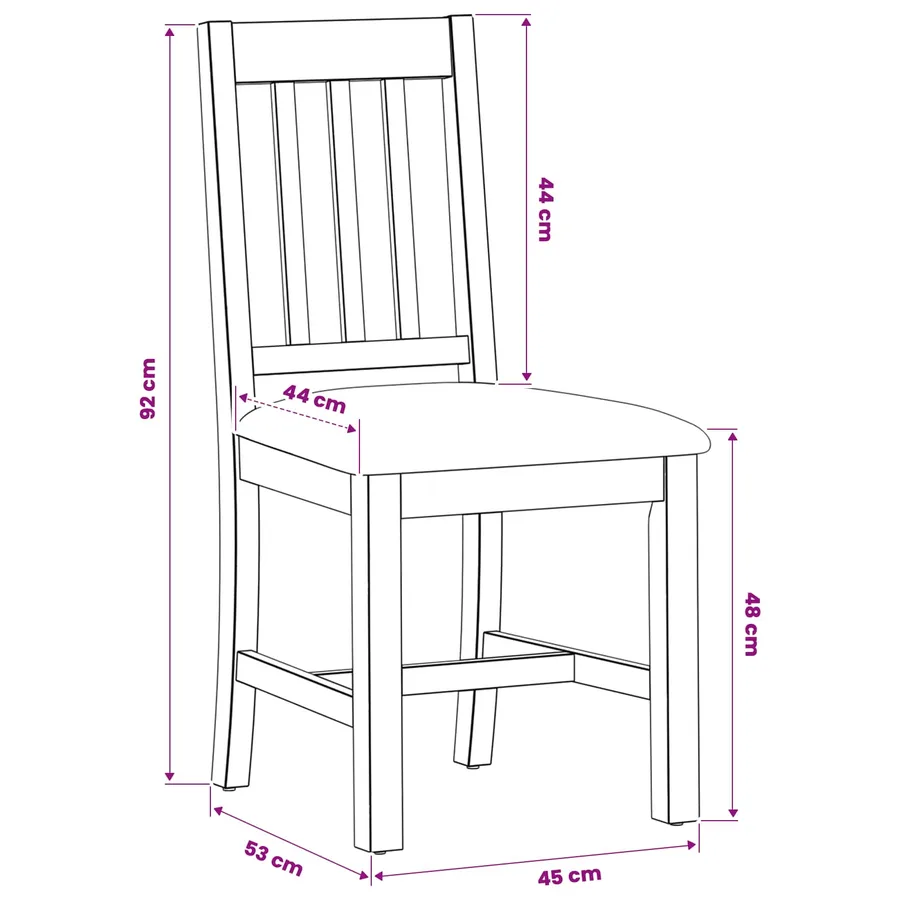 Chaise de salle à manger VENLO 2 pcs Bois de chêne massif Beige - 8