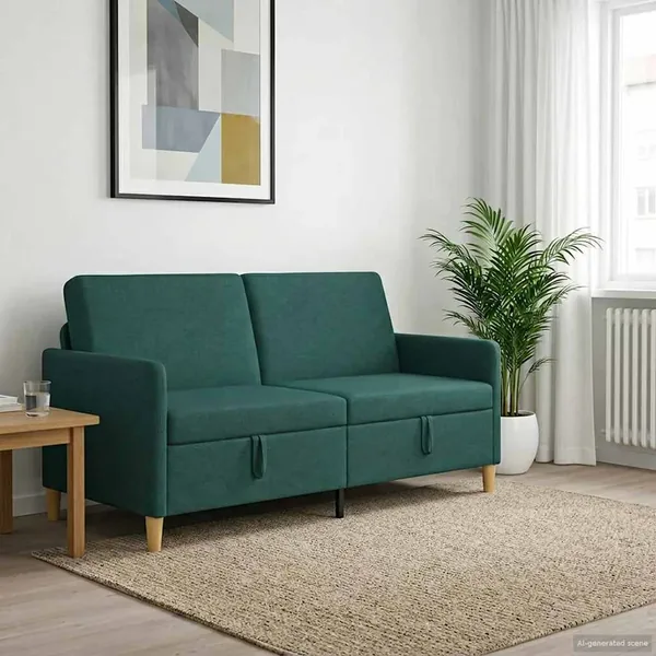 Sofa avec rangement Vert foncé 172 x 78 x 87 cm Polyester