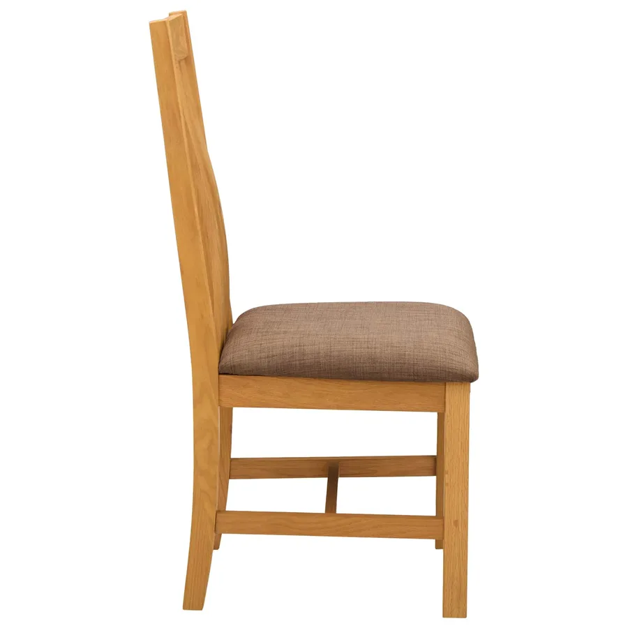 Chaise de salle à manger 2 pcs Bois de chêne massif Gris - 4