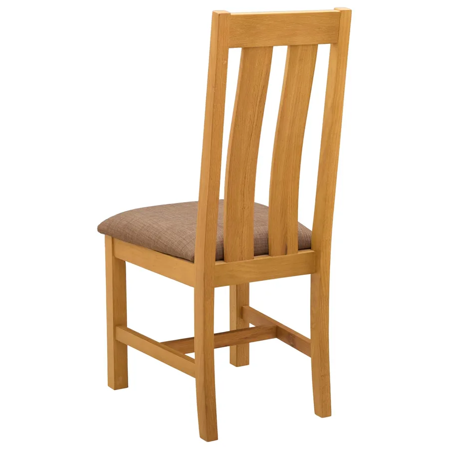 Chaise de salle à manger 2 pcs Bois de chêne massif Gris - 5