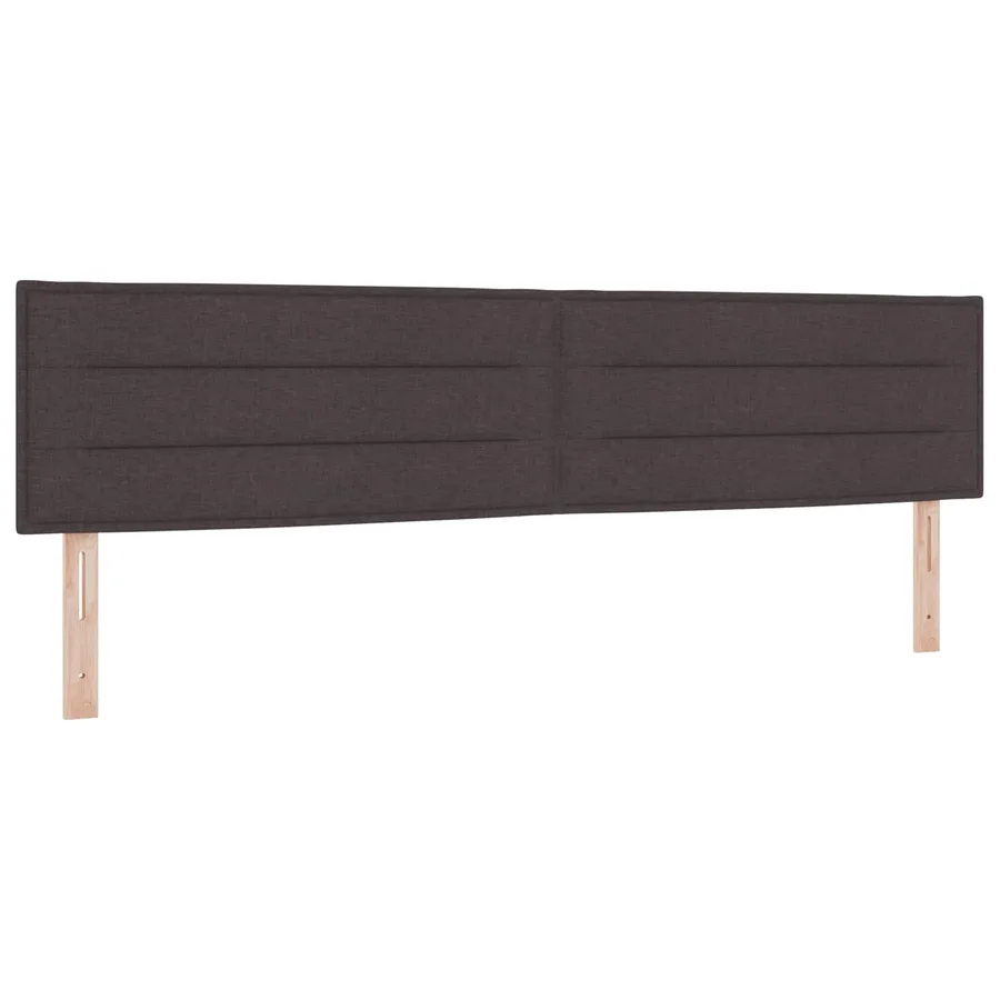 Lit boxspring avec matelas Marron foncé 200 x 200 cm Tissu - 3