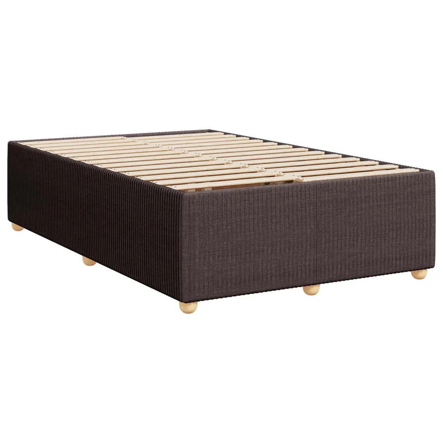 Lit boxspring avec matelas Marron foncé 120 x 200 cm Tissu - 4