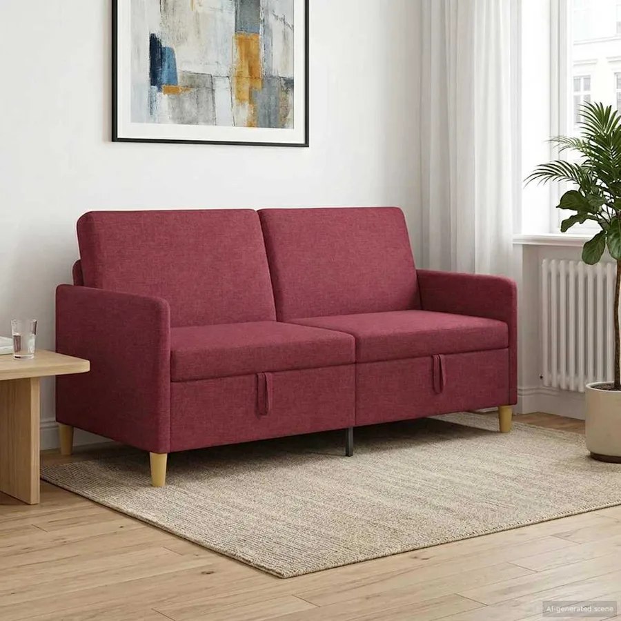 Sofa avec rangement Bordeaux 172 x 78 x 87 cm Polyester - 3