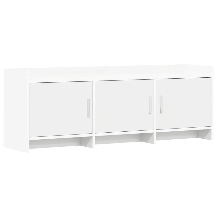 Meuble TV 130 x 33 x 47 cm Blanc Bois d'ingénierie - 2