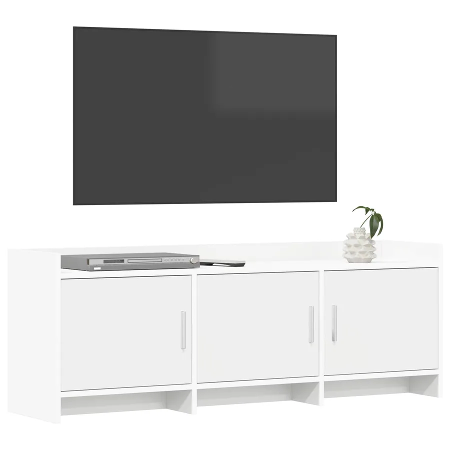 Meuble TV 130 x 33 x 47 cm Blanc Bois d'ingénierie - 3