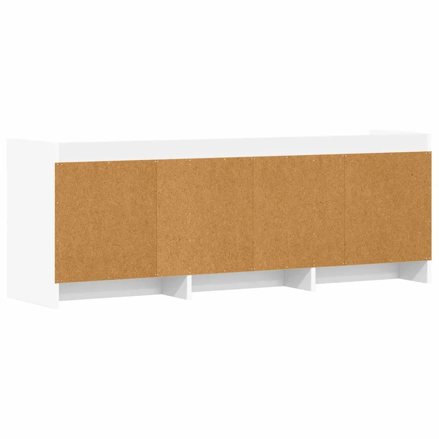 Meuble TV 130 x 33 x 47 cm Blanc Bois d'ingénierie - 7