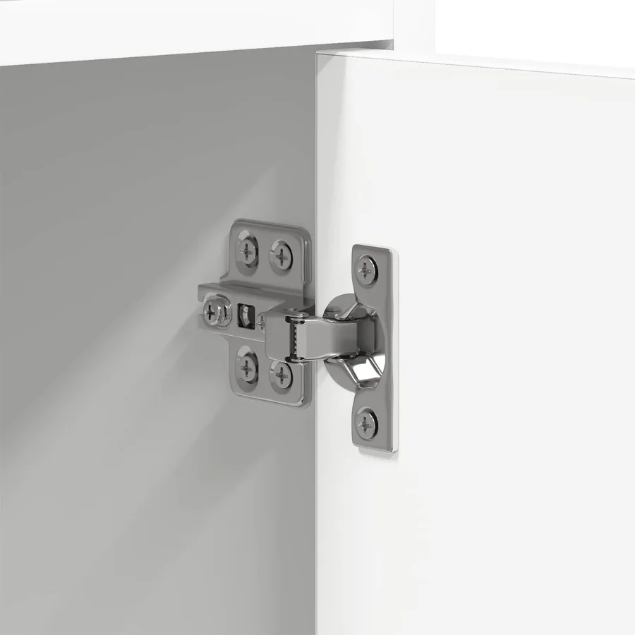 Meuble TV 130 x 33 x 47 cm Blanc Bois d'ingénierie - 9