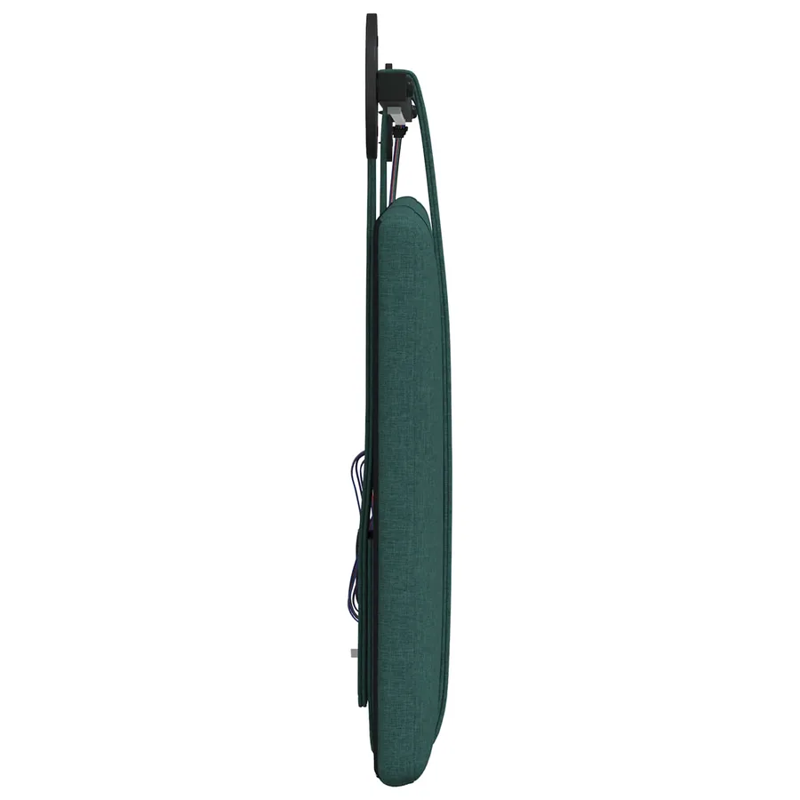 Tête de lit suspendue Avec lumière LED Vert foncé Tissu - 7