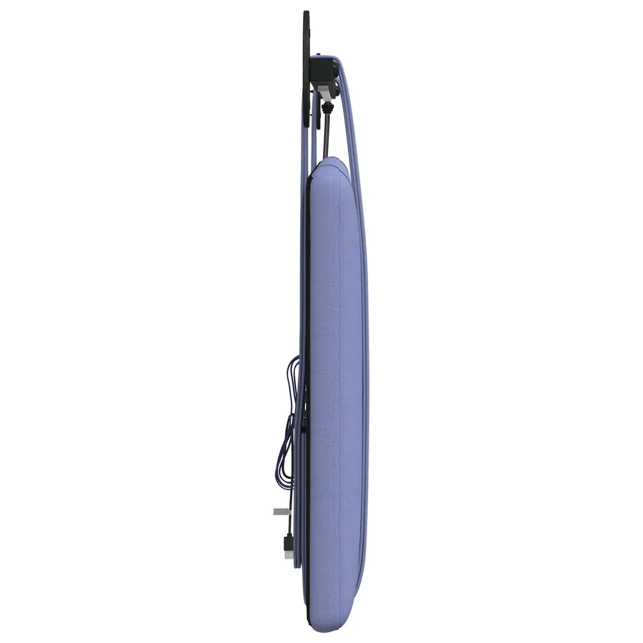 Tête de lit suspendue Avec lumière LED Bleu denim Tissu - 7