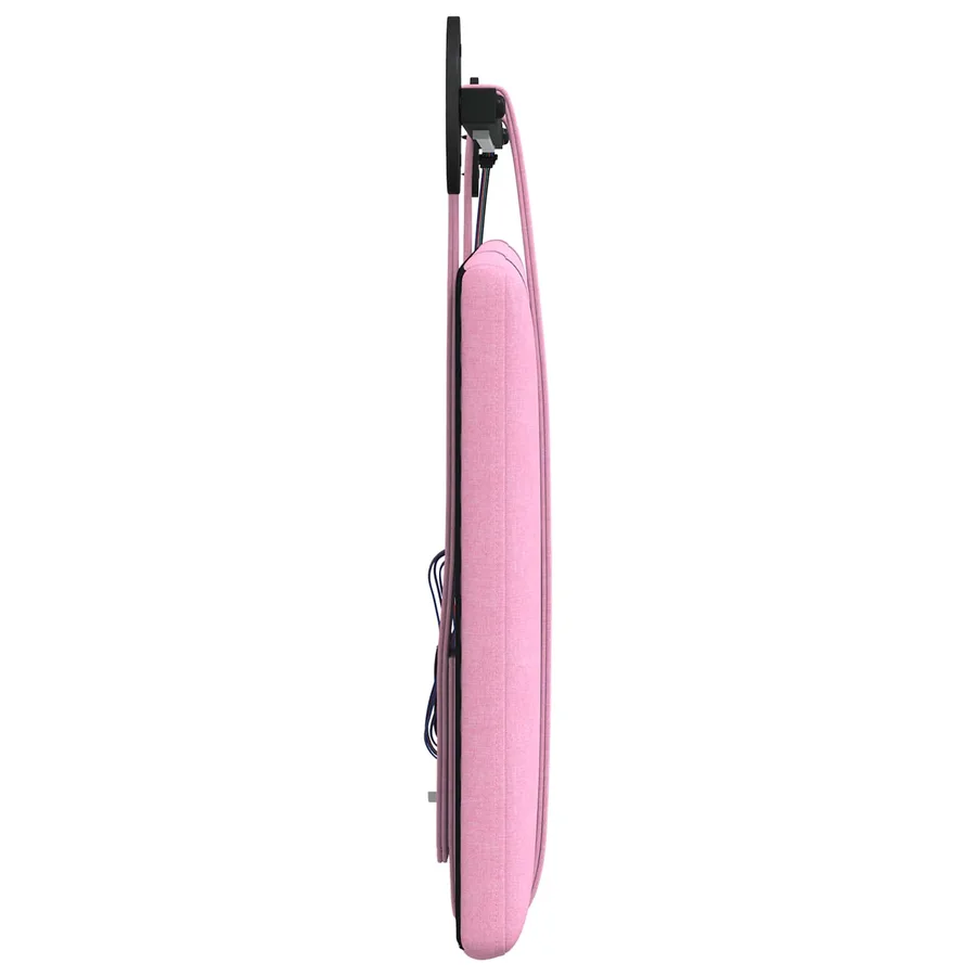 Tête de lit suspendue Avec lumière LED Rose Tissu - 7