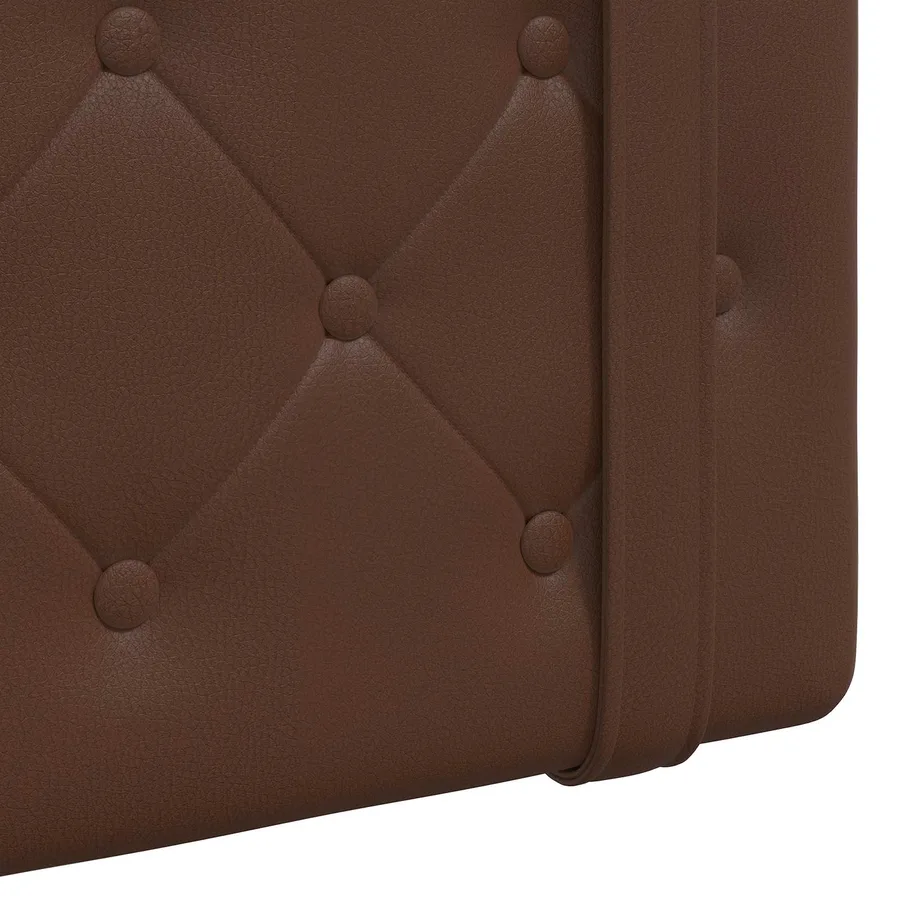 Tête de lit suspendue Avec lumière LED Marron Simili cuir - 9
