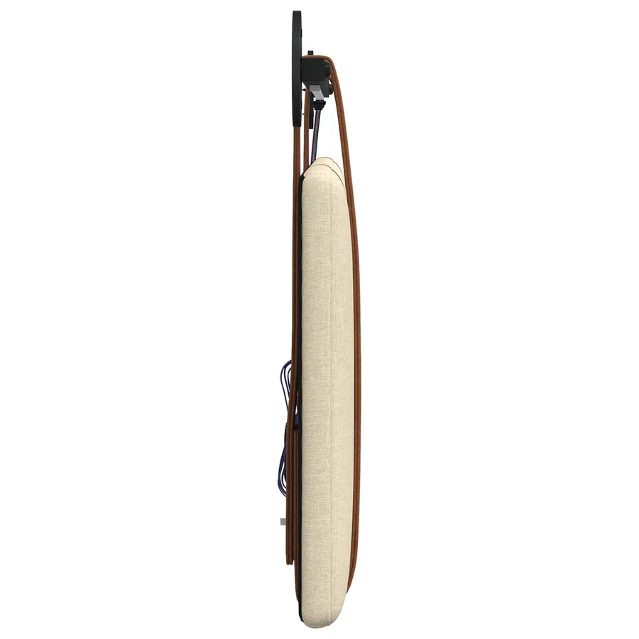 Tête de lit suspendue Avec lumière LED Crème PU antique - 7