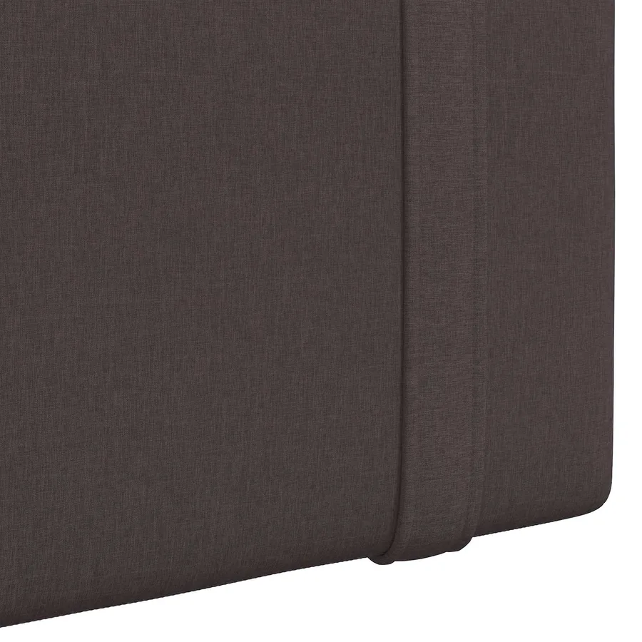 Tête de lit suspendue Avec lumière LED Marron foncé Tissu - 9