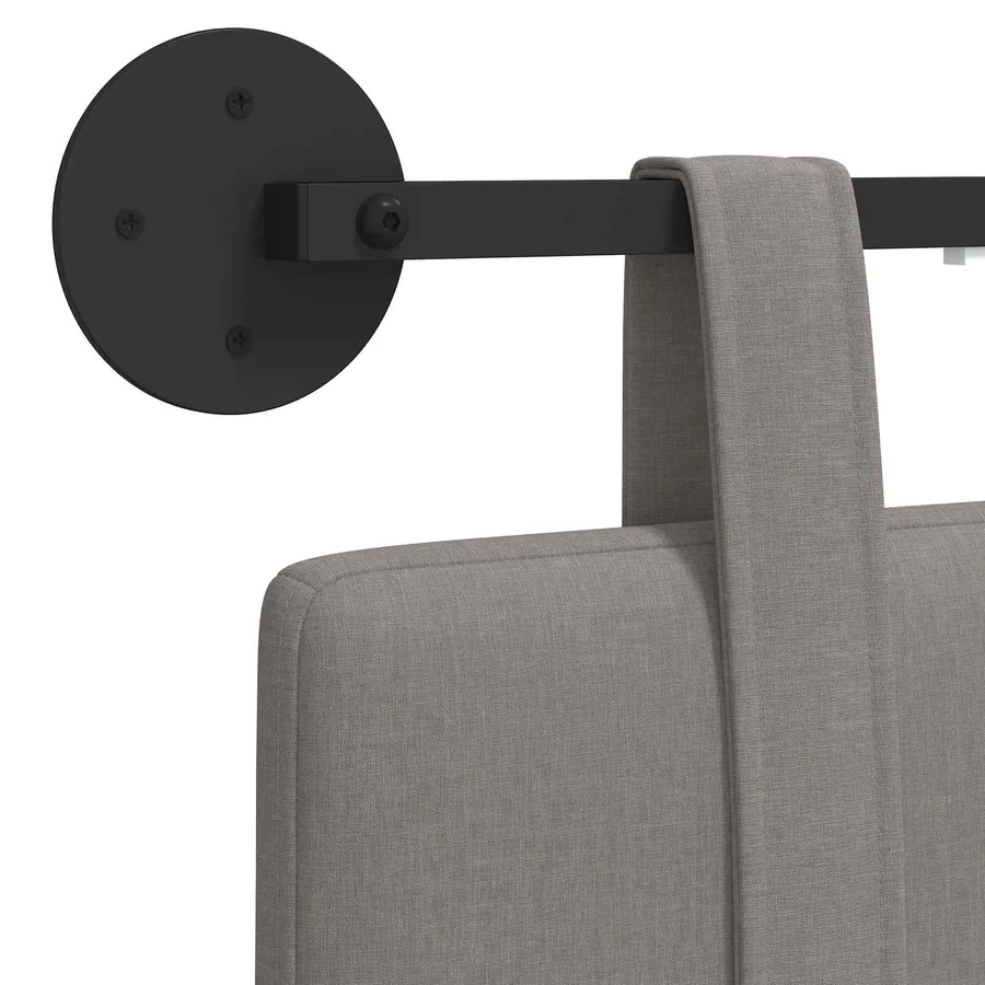 Tête de lit suspendue Avec lumière LED Taupe Tissu - 10