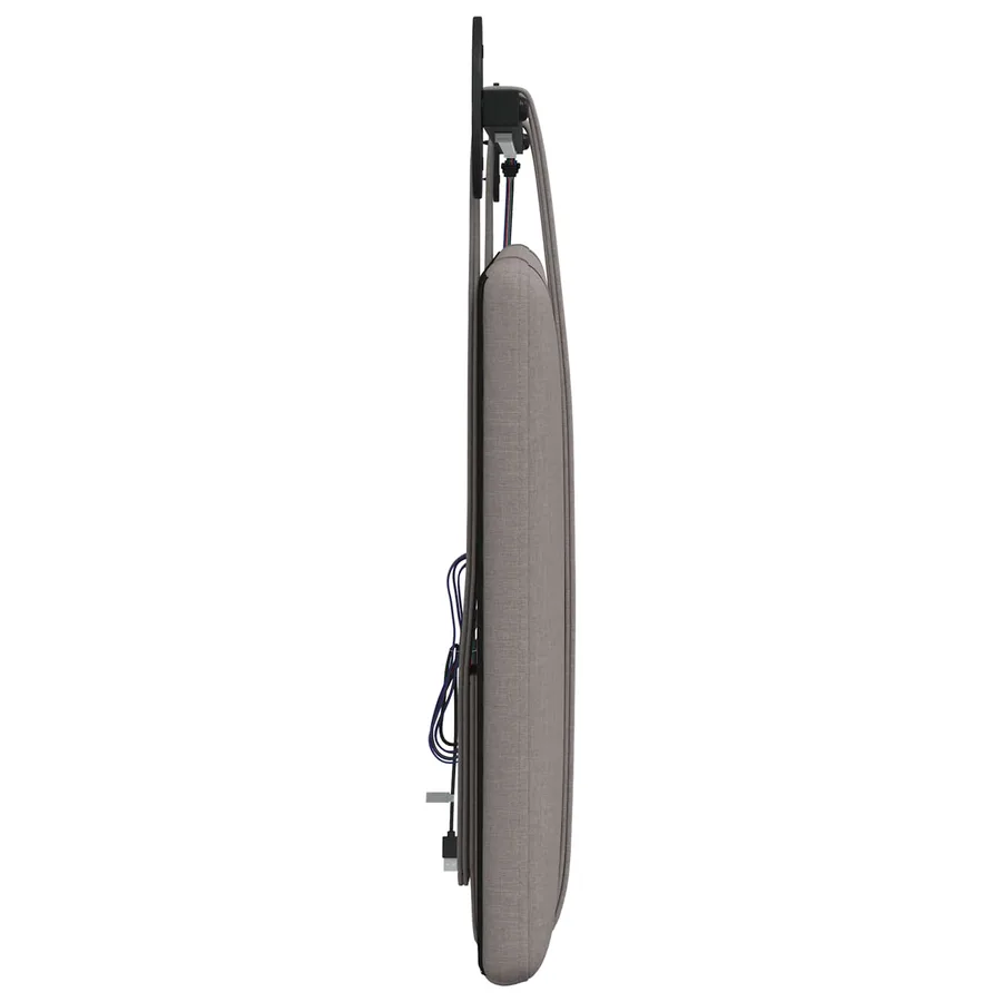 Tête de lit suspendue Avec lumière LED Taupe Tissu - 7
