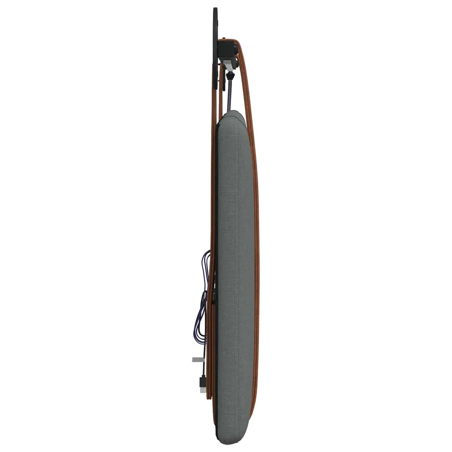 Tête de lit suspendue Avec lumière LED Gris foncé PU antique - 7