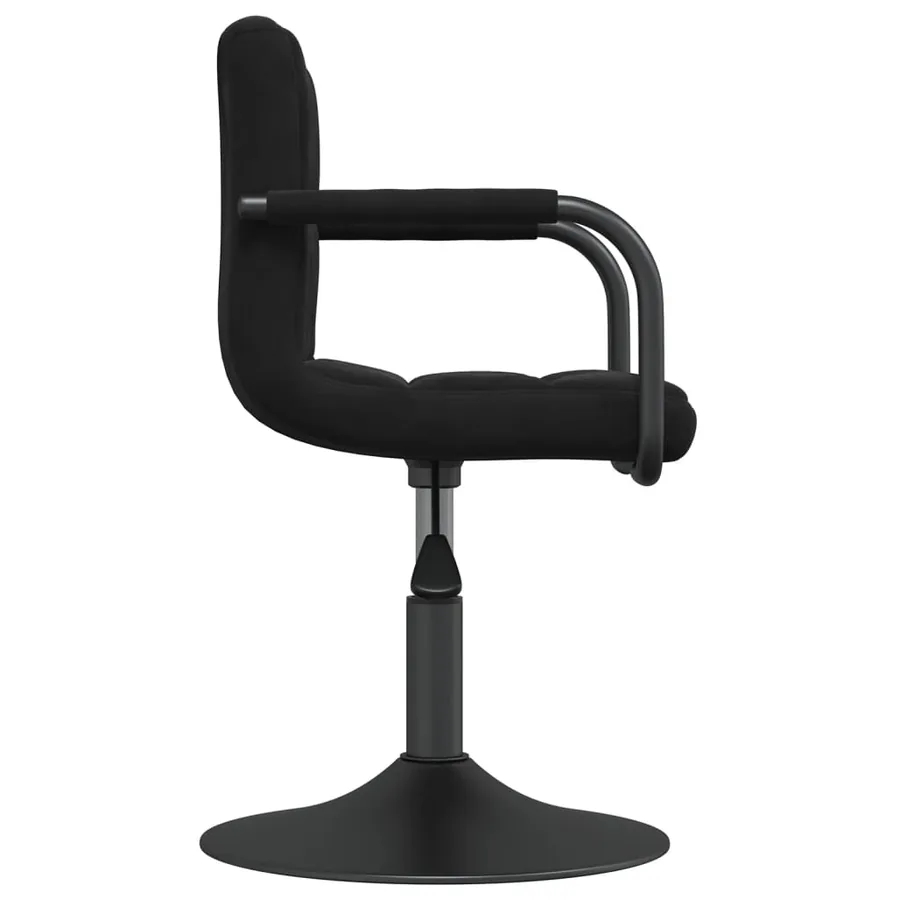 Chaises pivotantes à manger lot de 2 noir velours - 5