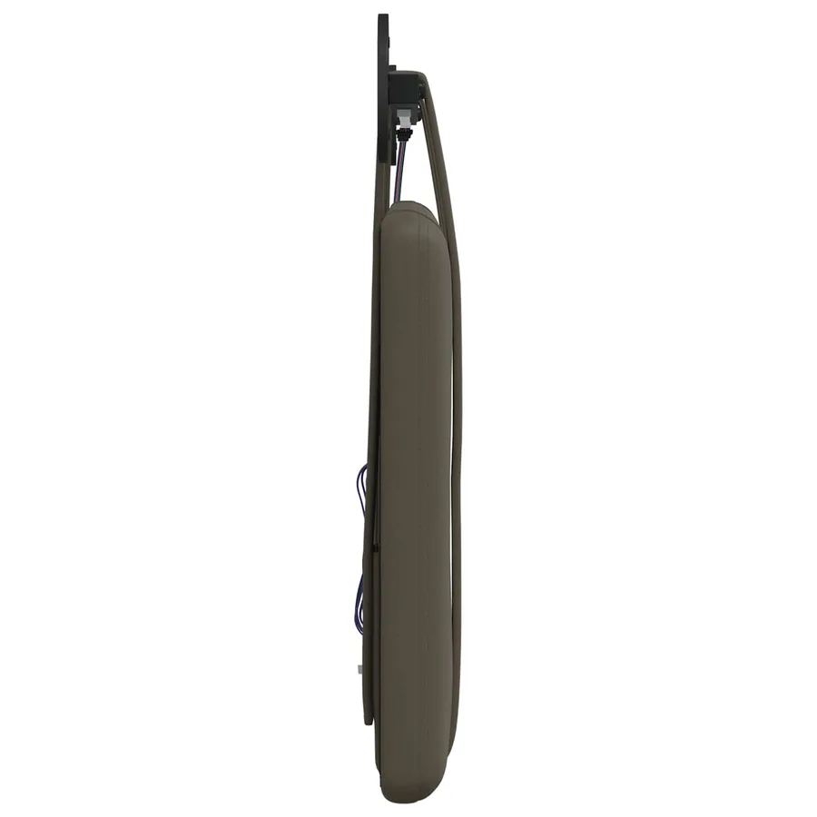 Tête de lit suspendue Avec lumière LED Gris Simili cuir - 7