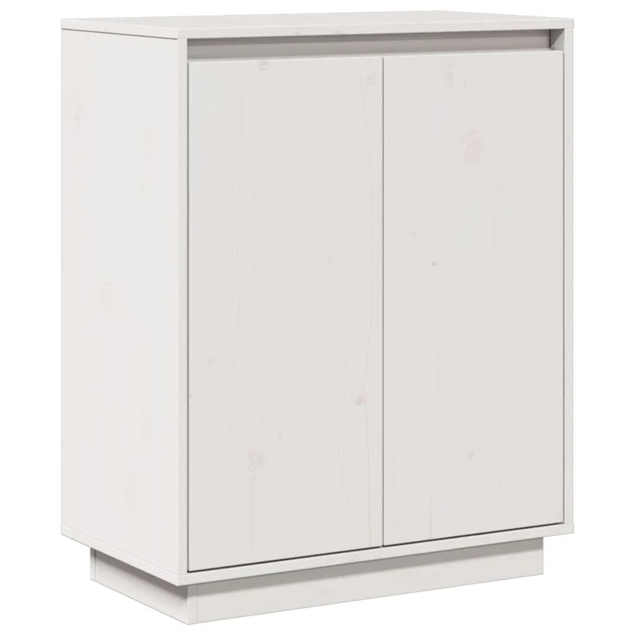 Buffet Blanc 60x34x75 cm Bois massif de pin - 2