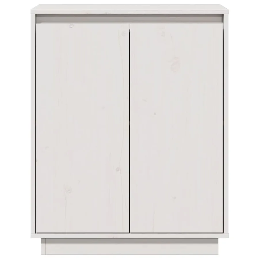 Buffet Blanc 60x34x75 cm Bois massif de pin - 6
