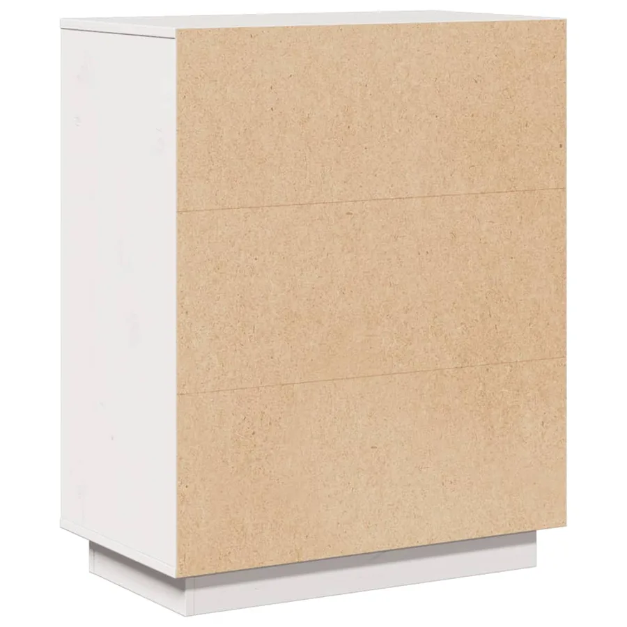 Buffet Blanc 60x34x75 cm Bois massif de pin - 9