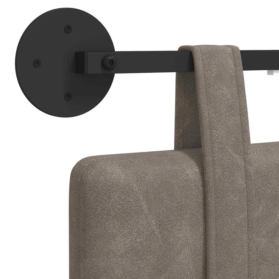 Tête de lit suspendue Avec lumière LED Gris PU antique - 10