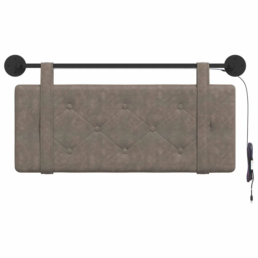 Tête de lit suspendue Avec lumière LED Gris PU antique - 6