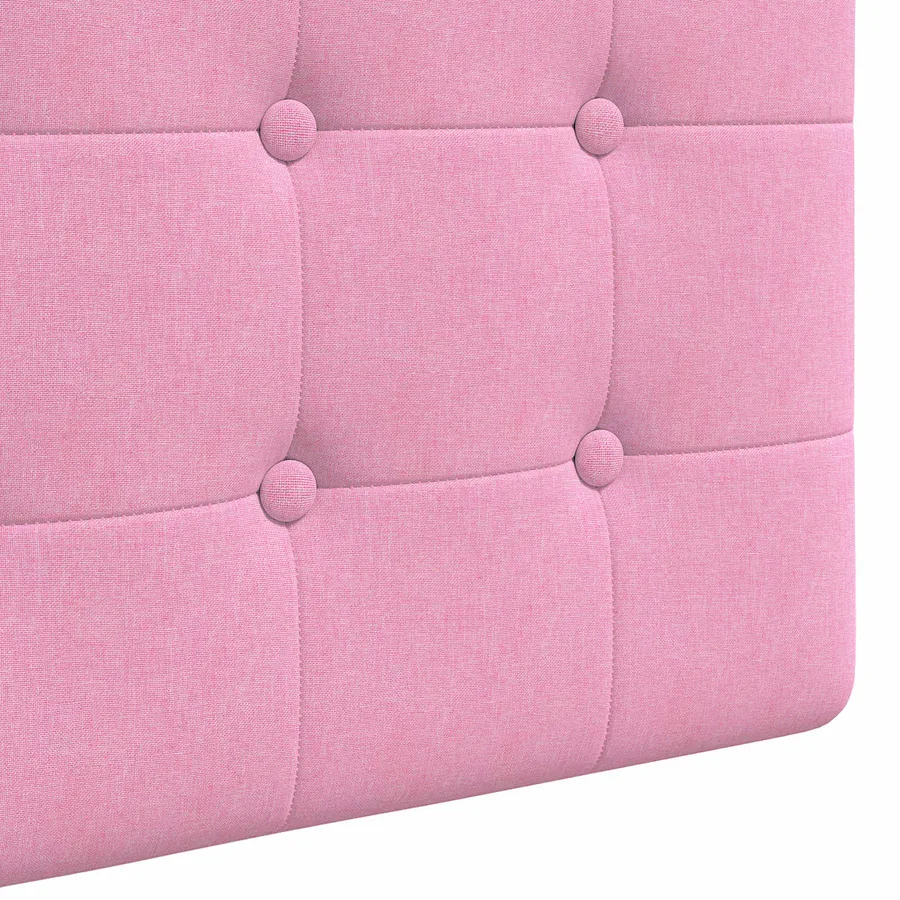 Tête de lit suspendue Avec lumière LED Rose Tissu - 9