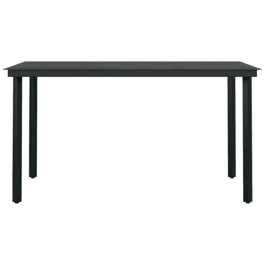 Ensemble à manger de jardin 5 pcs Noir - 6