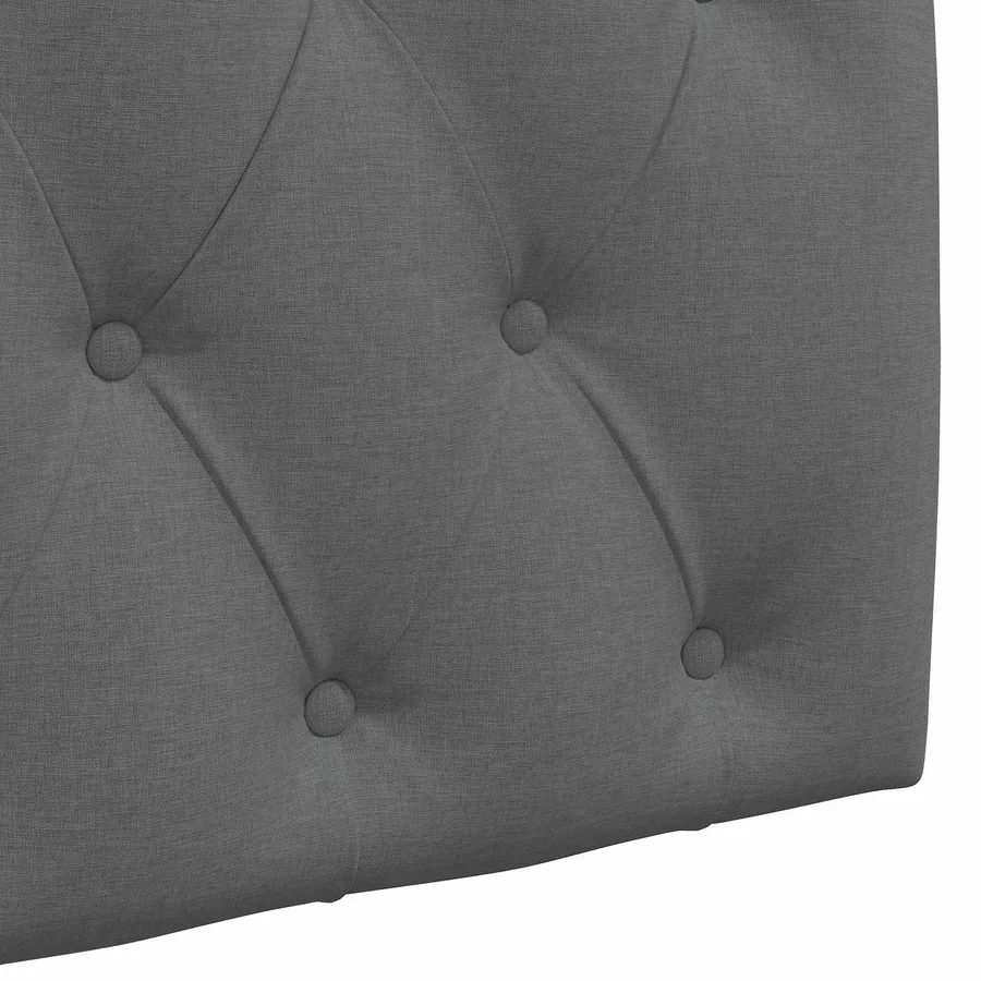Tête de lit suspendue Avec lumière LED Gris foncé Tissu - 9