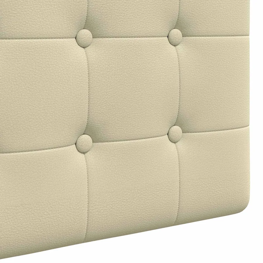 Tête de lit suspendue Avec lumière LED Crème Simili cuir - 9