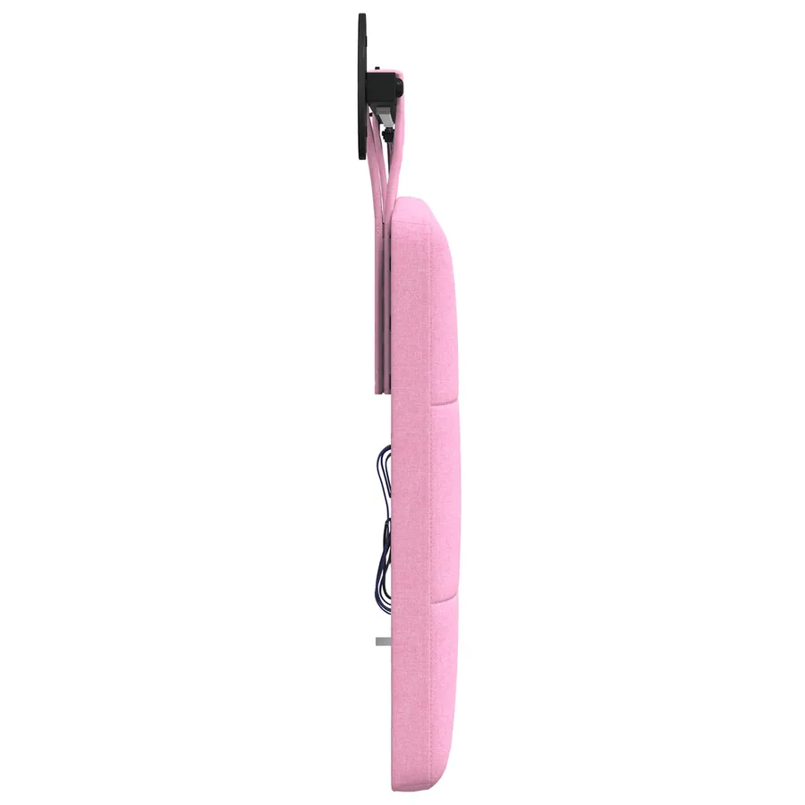 Tête de lit suspendue Avec lumière LED Rose Tissu - 7