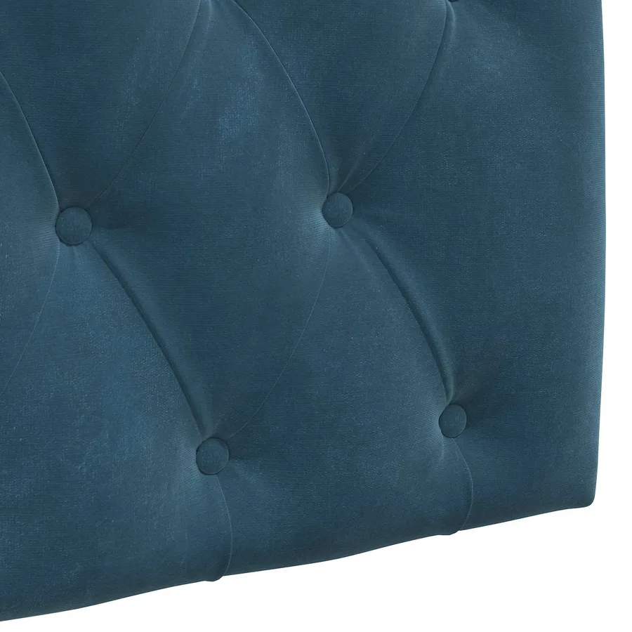 Tête de lit suspendue Avec lumière LED Bleu Velours - 9