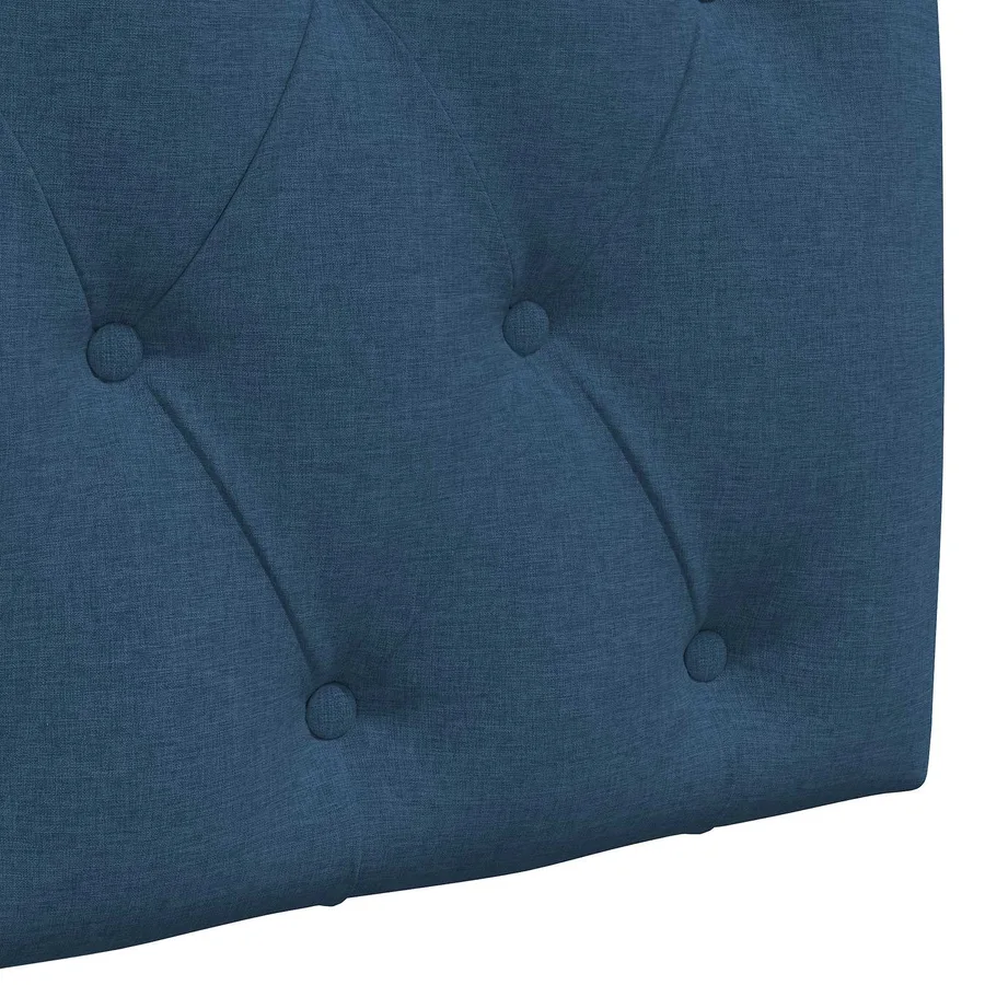 Tête de lit suspendue Avec lumière LED Bleu Tissu - 9
