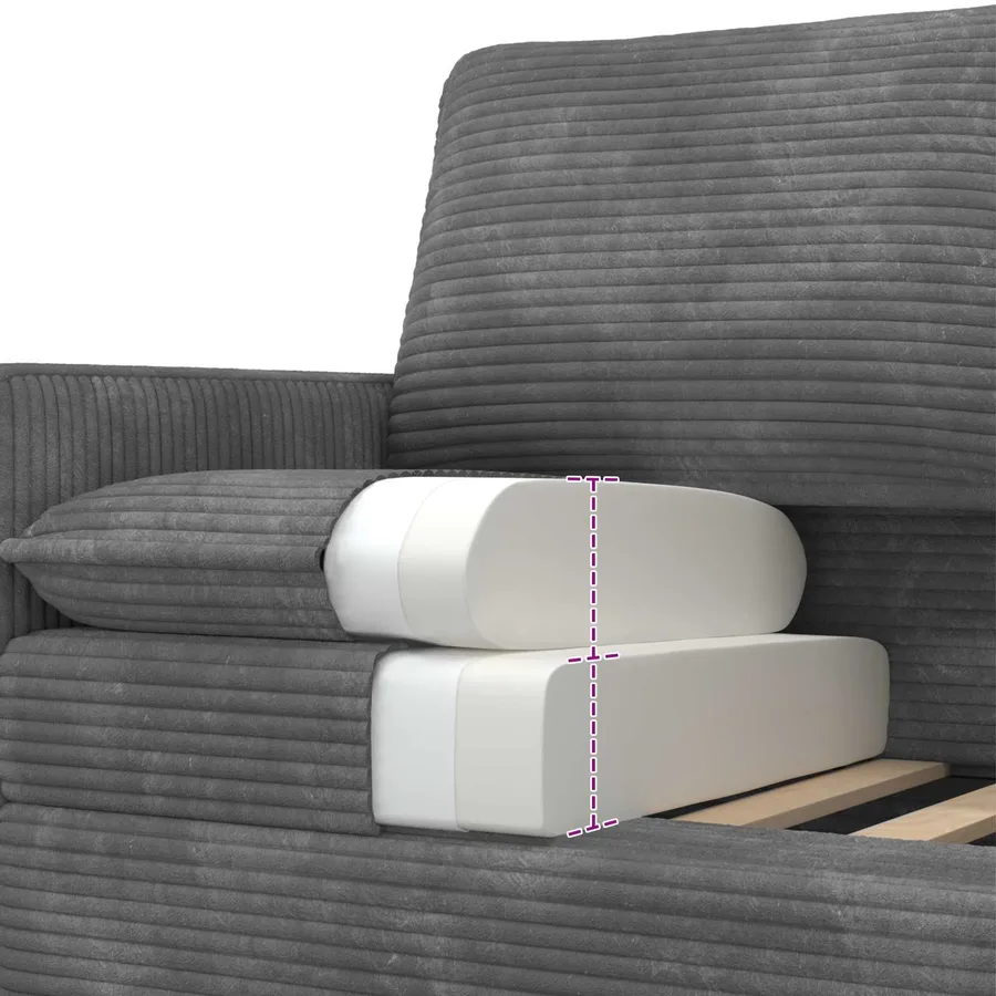 Canapé Gris clair 76 x 81 x 87,5 cm Polyester - 7