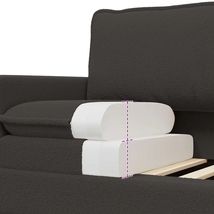 Canapé Gris foncé 126 x 81 x 87,5 cm Tissu - 7