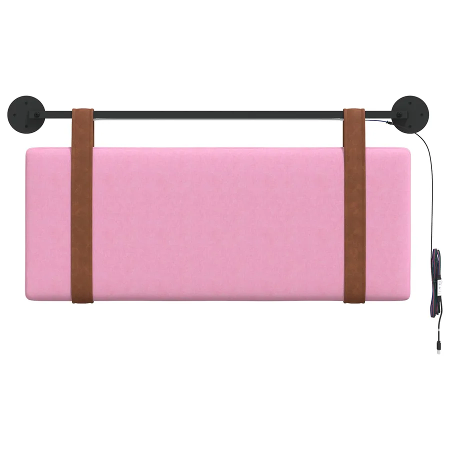 Tête de lit suspendue Avec lumière LED Rose PU antique - 6