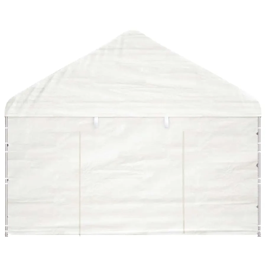 Belvédère avec toit blanc 8,92x4,08x3,22 m polyéthylène - 4