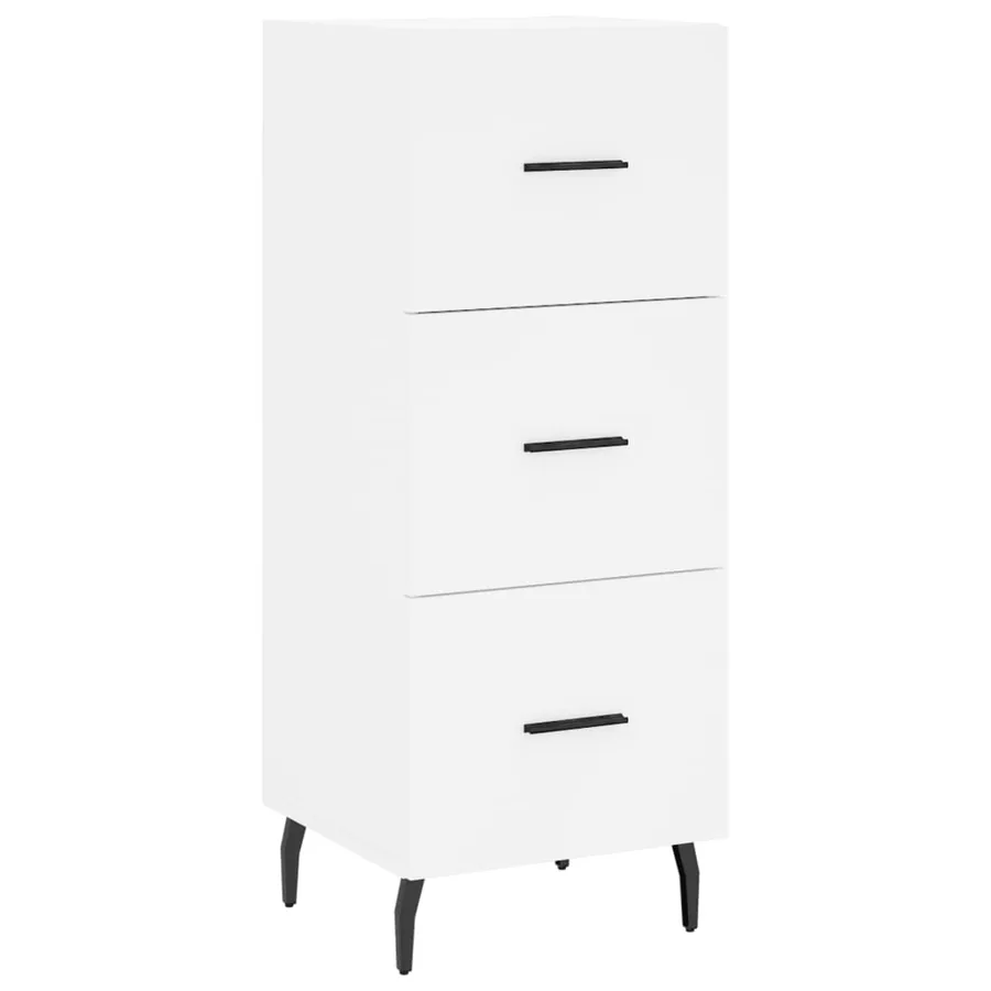 Buffet haut Blanc 34,5x34x180 cm Bois d'ingénierie - 6