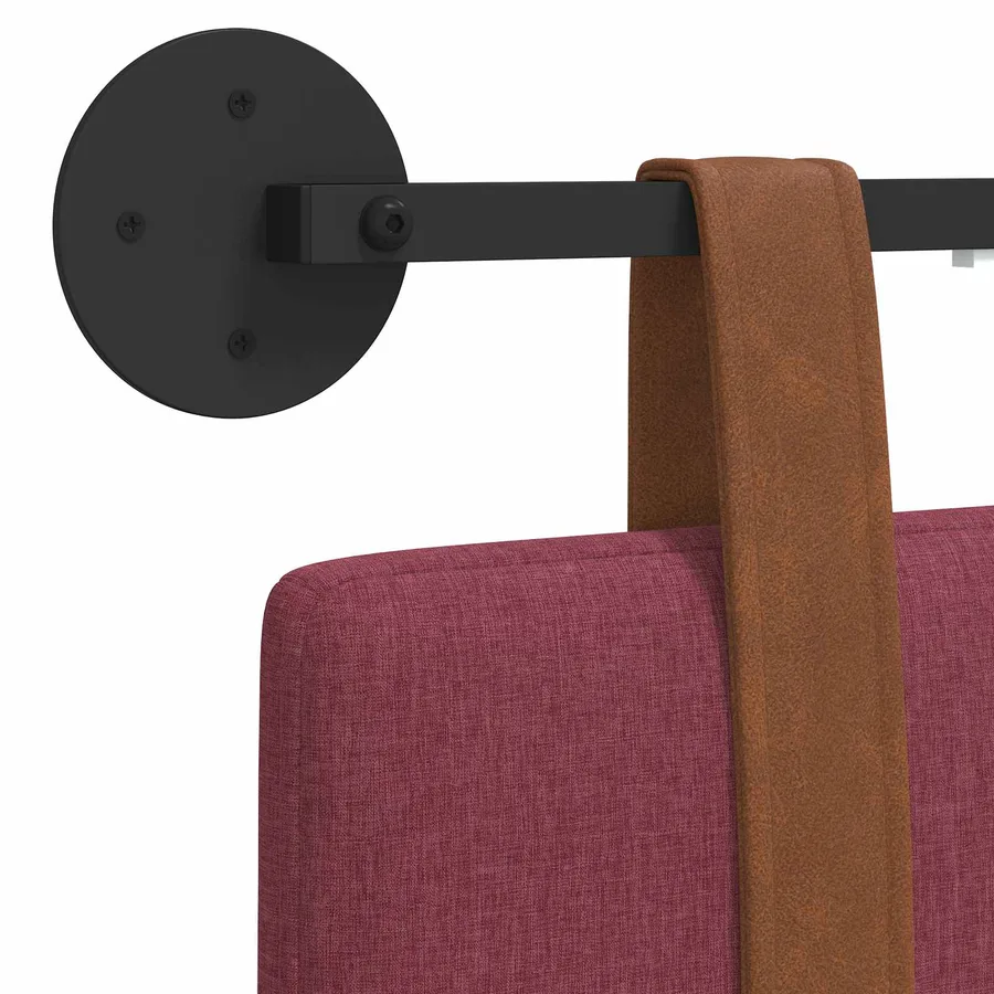 Tête de lit suspendue Avec lumière LED Bordeaux PU antique - 8