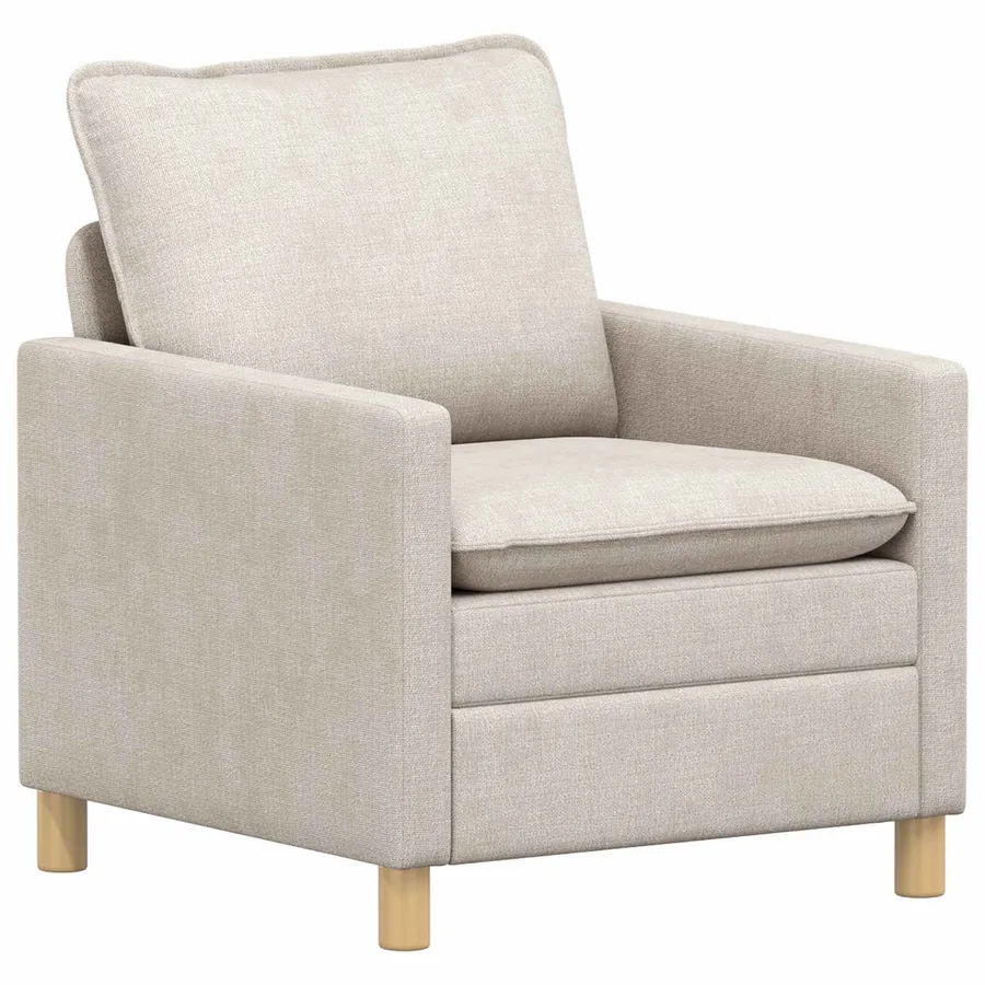 Ensemble de Canapés 2 pcs Crème Polyester - 3