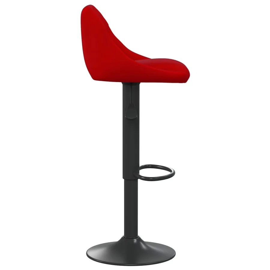Tabourets de bar lot de 2 rouge bordeaux velours - 5