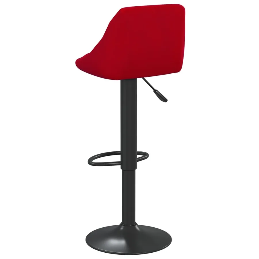 Tabourets de bar lot de 2 rouge bordeaux velours - 6