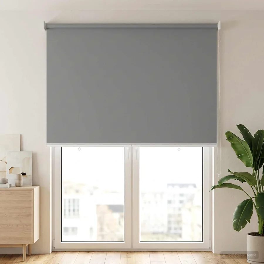 Store roulant extérieur protection UV Gris clair Polyester - 3