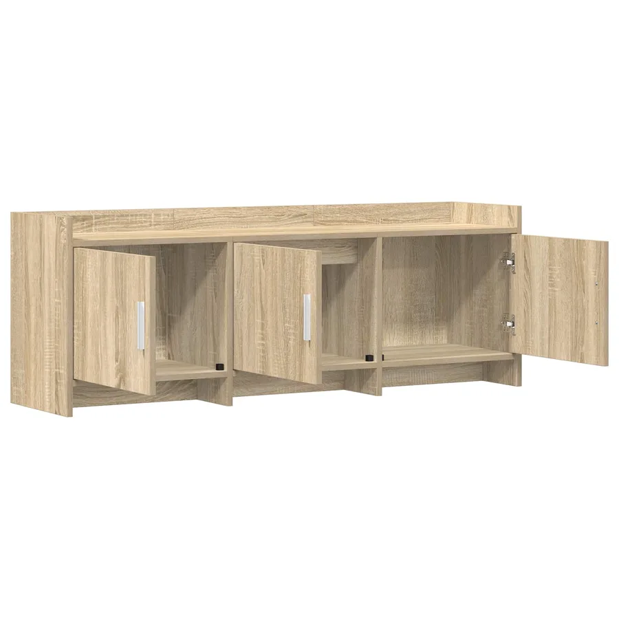 Meuble TV 130 x 33 x 47 cm Chêne Sonoma Bois d'ingénierie - 3