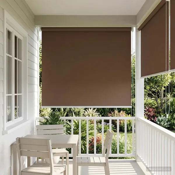 Store roulant extérieur protection UV Taupe 85 x 140 cm (L x H)