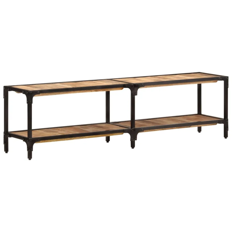 Meuble TV 150x30x41 cm bois massif de manguier - 8