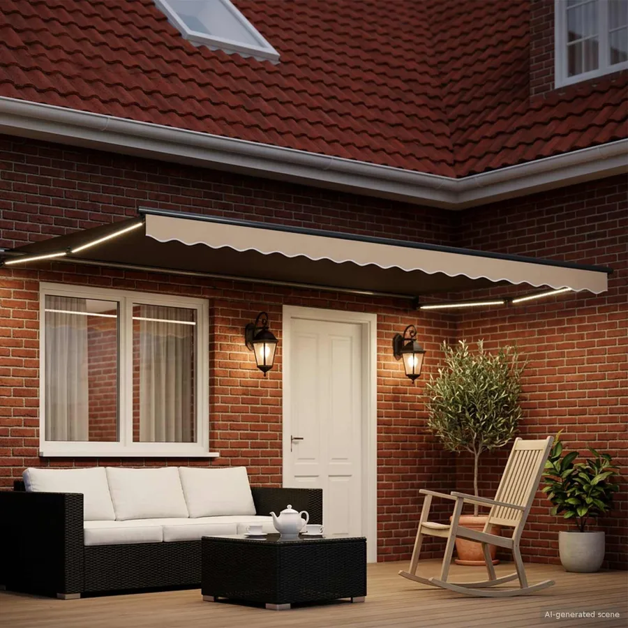 Auvent rétractable électrique Beige 5 x 3 m - 3